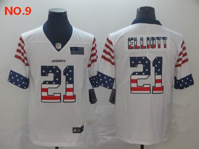 Men's Dallas Cowboys #21 Ezekiel Elliott Jerseys NO.9;